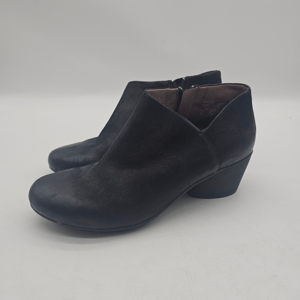 Dansko Comfort Shoes Heel Loafers Slip On Black Womens Size 38/  7.5